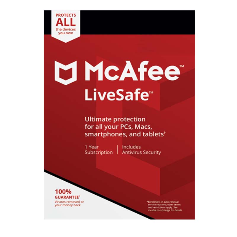 McAfee LiveSafe - 1 Year / Unlimited Devices